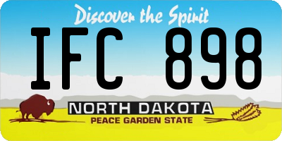 ND license plate IFC898