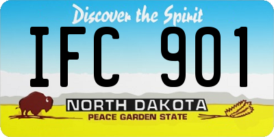 ND license plate IFC901