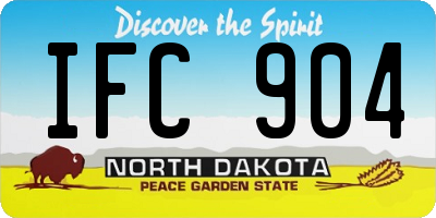 ND license plate IFC904