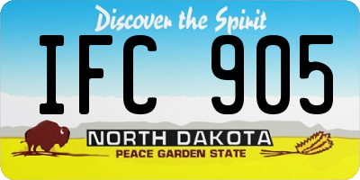 ND license plate IFC905