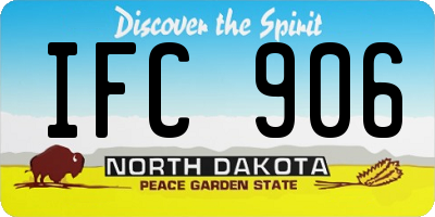 ND license plate IFC906