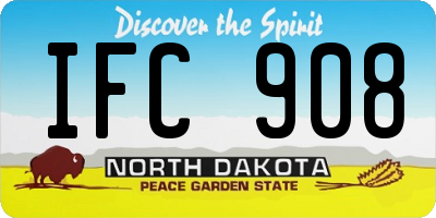 ND license plate IFC908