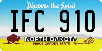 ND license plate IFC910