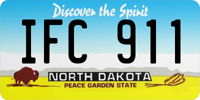 ND license plate IFC911