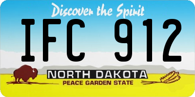 ND license plate IFC912