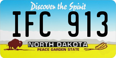 ND license plate IFC913