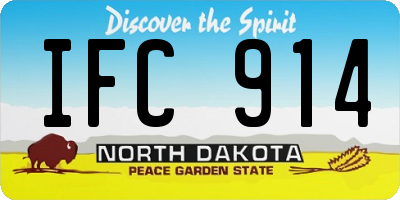 ND license plate IFC914