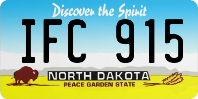 ND license plate IFC915