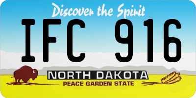 ND license plate IFC916