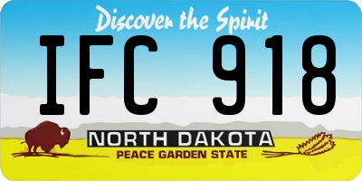 ND license plate IFC918