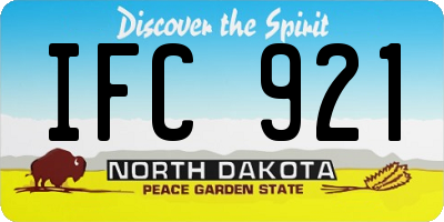 ND license plate IFC921
