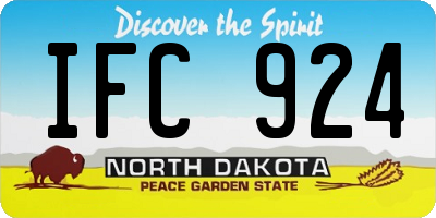 ND license plate IFC924