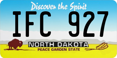 ND license plate IFC927