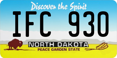 ND license plate IFC930