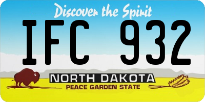 ND license plate IFC932