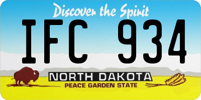 ND license plate IFC934