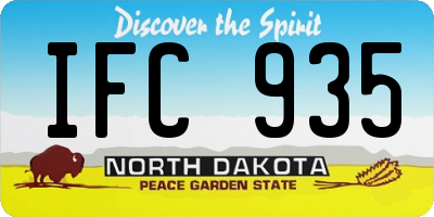 ND license plate IFC935