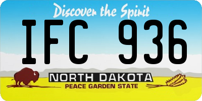 ND license plate IFC936