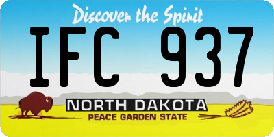 ND license plate IFC937