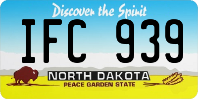 ND license plate IFC939
