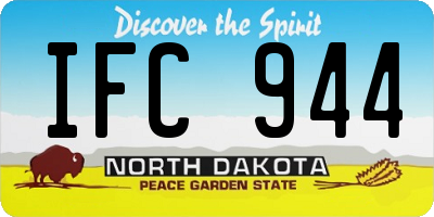 ND license plate IFC944
