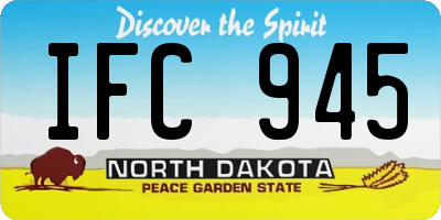 ND license plate IFC945