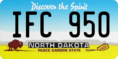 ND license plate IFC950