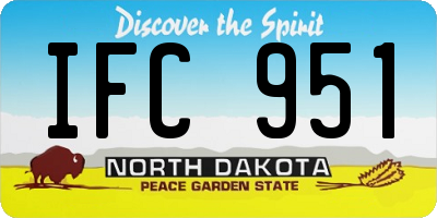 ND license plate IFC951