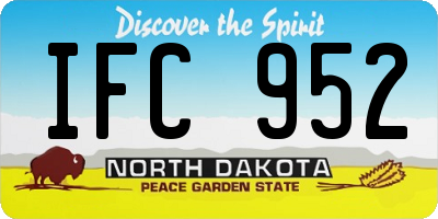 ND license plate IFC952