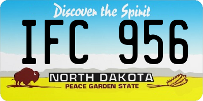 ND license plate IFC956