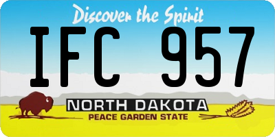 ND license plate IFC957