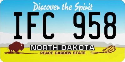ND license plate IFC958