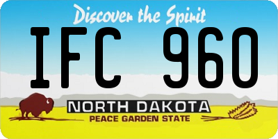 ND license plate IFC960