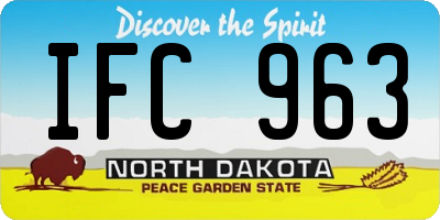 ND license plate IFC963