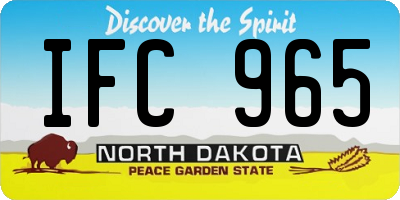 ND license plate IFC965