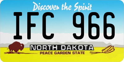 ND license plate IFC966