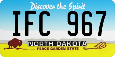 ND license plate IFC967