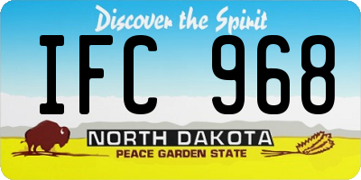 ND license plate IFC968
