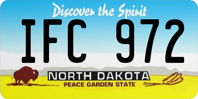 ND license plate IFC972