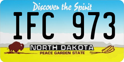 ND license plate IFC973