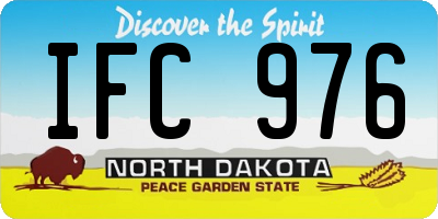 ND license plate IFC976
