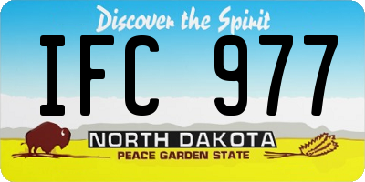 ND license plate IFC977