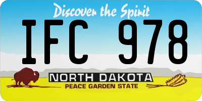 ND license plate IFC978