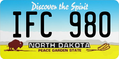 ND license plate IFC980