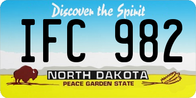 ND license plate IFC982