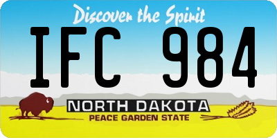 ND license plate IFC984