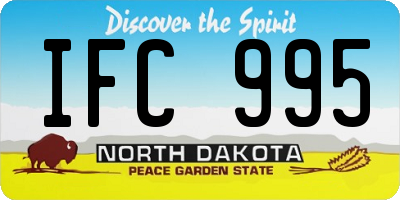 ND license plate IFC995