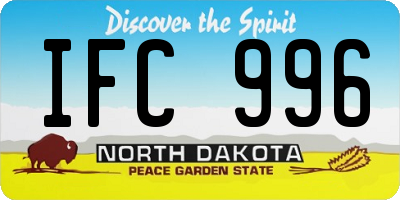 ND license plate IFC996