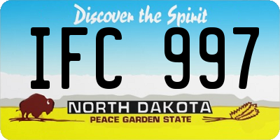ND license plate IFC997