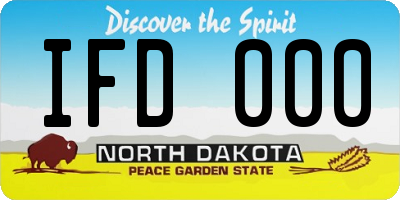 ND license plate IFD000